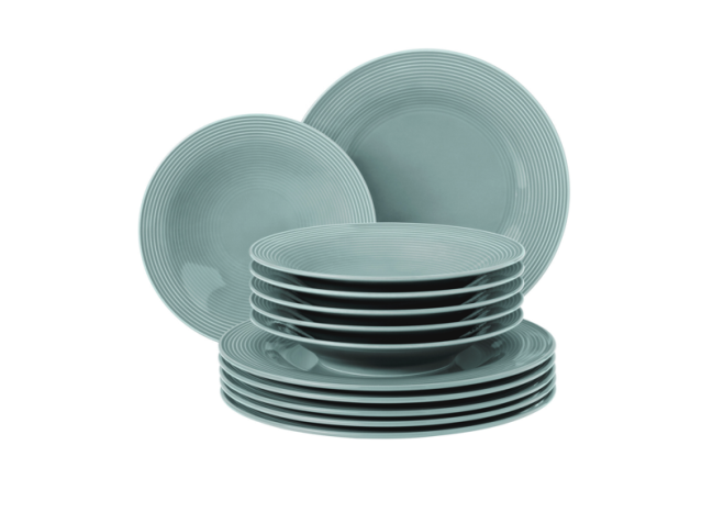 Seltmann Weiden Beat Tafelservice 12-teilig Color Glaze Arktisblau