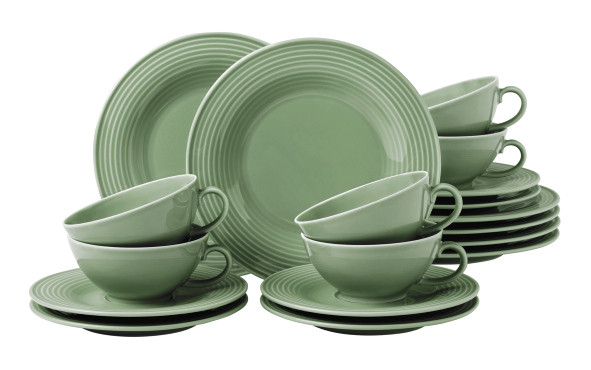 Seltmann Weiden Beat Teeservice 18-teilig klein color glaze Salbeigrün