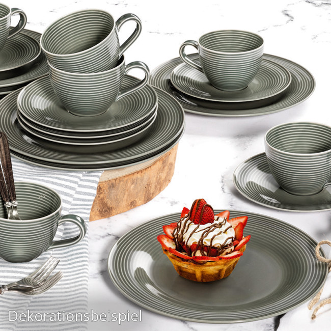 Color Glaze grau Kaffeeservice 18-teilig Beat