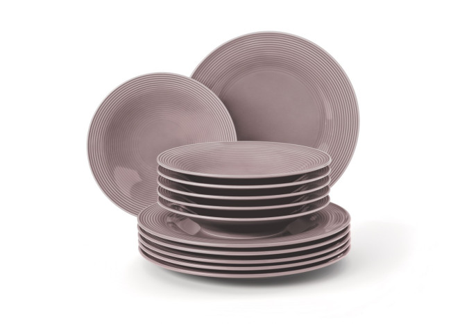 Seltmann Weiden Beat Tafelservice 12-teilig Color Glaze Altrosa