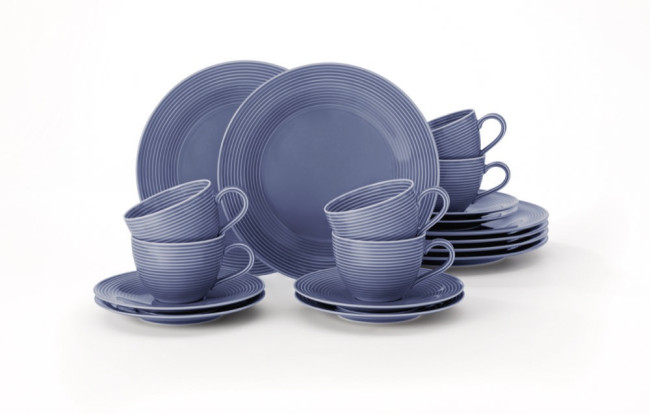 Seltmann Weiden Beat Kaffeeservice 18-teilig Color Glaze Fliederblau