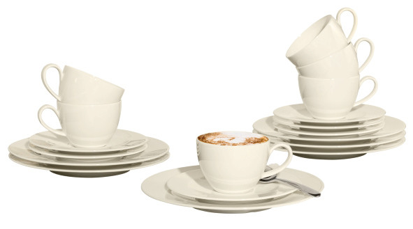 Seltmann Weiden Zoé Kaffeeservice 18-teilig fine diamond uni