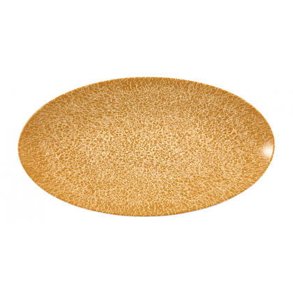 Life Servierplatte oval 33x18 cm Molecule Amber Gold