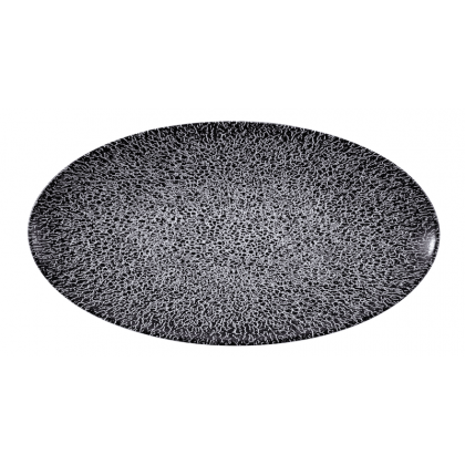 Life Servierplatte oval 33x18 cm Molecule Phantom Black