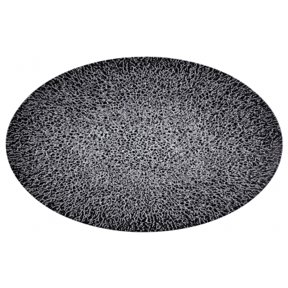 Life Servierplatte oval 40x26 cm Molecule Phantom Black