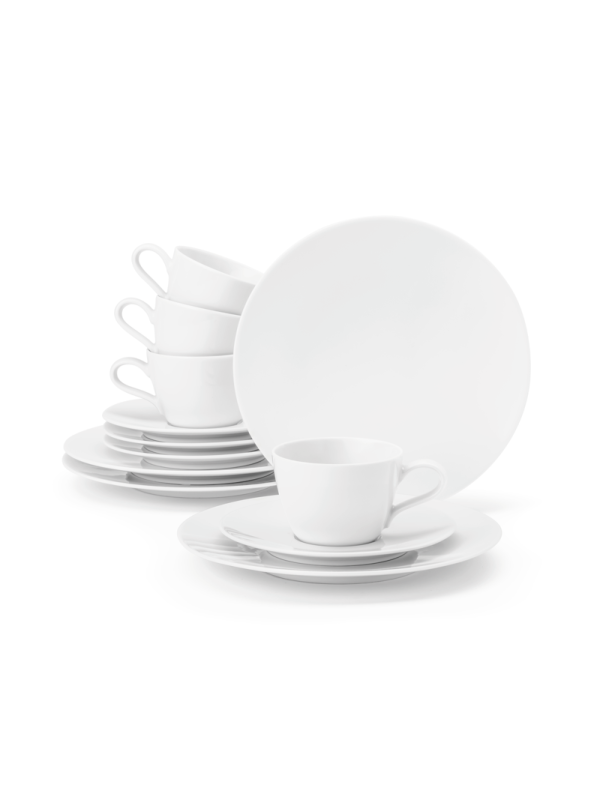Life Kaffeeservice 18-teilig weiß