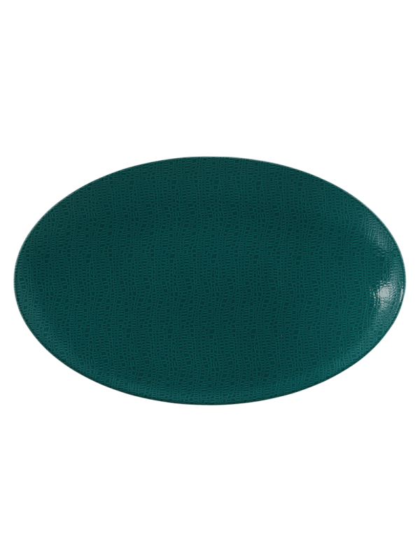 Life Servierplatte oval 40x26 cm Fashion Trendy Petrol