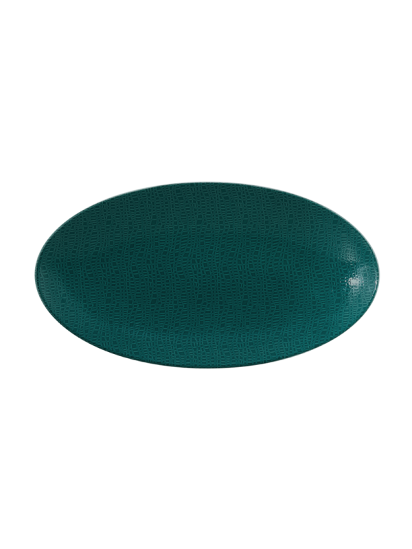 Life Servierplatte oval 33x18 cm Fashion Trendy Petrol
