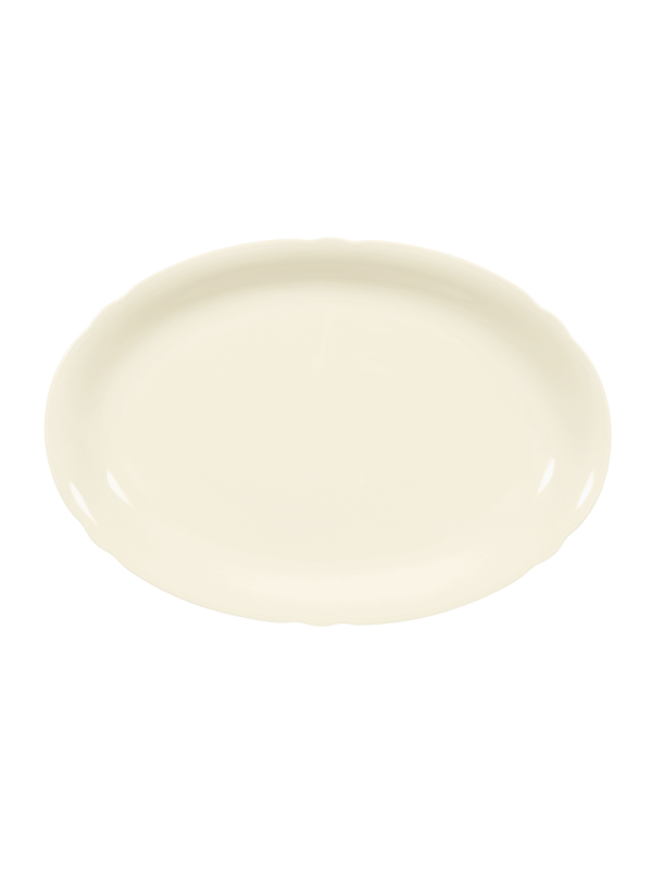 Marie-Luise Platte oval 35 cm elfenbein