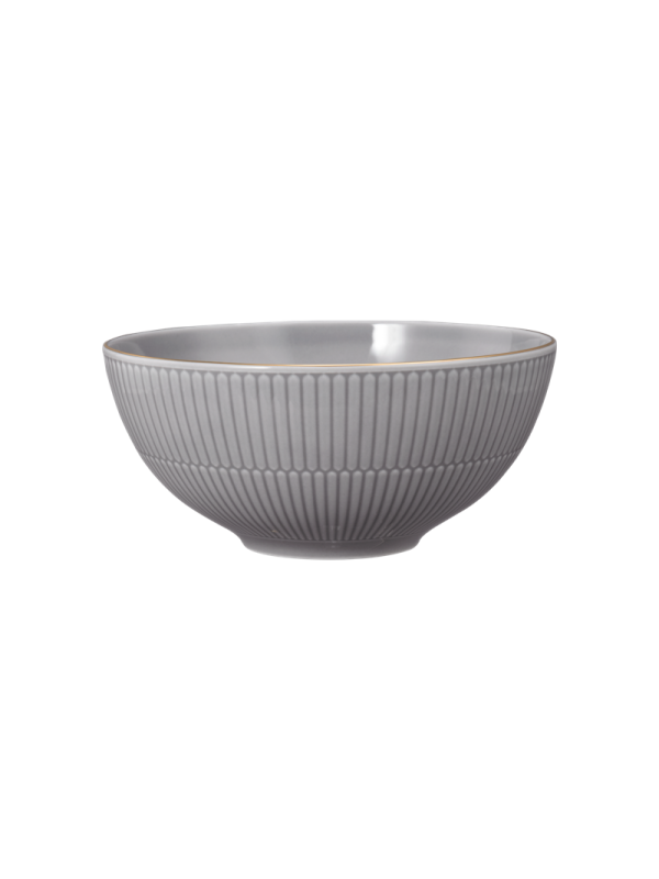 Amina Schüssel rund 21,5 cm silbergrau/Goldrand