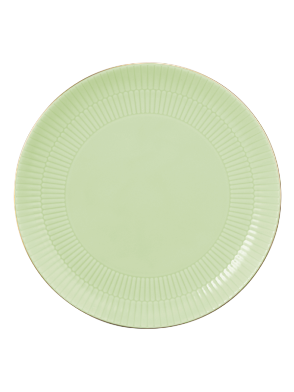 Amina Speiseteller rund 27,5 cm seladon/Goldrand