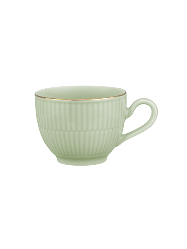 Amina Kaffeetasse 0,25 l seladon/Goldrand
