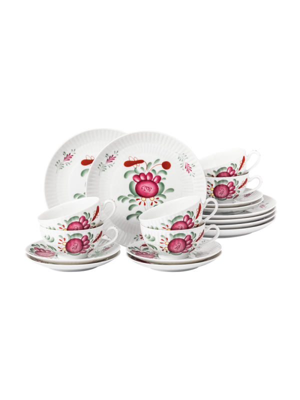 Amina Teeservice 18-teilig klein Ostfriesenrose