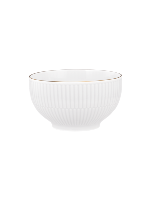 Amina Cappuccinoschale 11,5 cm/0,40 l weiß/Goldrand