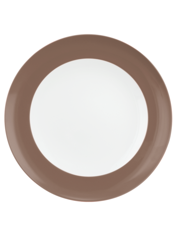 Liberty Speiseteller rund 27 cm Fahne Pure Colors cocoa brown