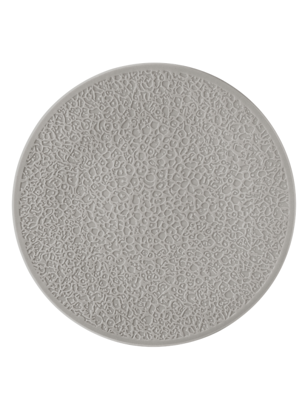 Nori-Home Platzteller rund 33 cm Vollrelief Silbergrau AUSLAUF