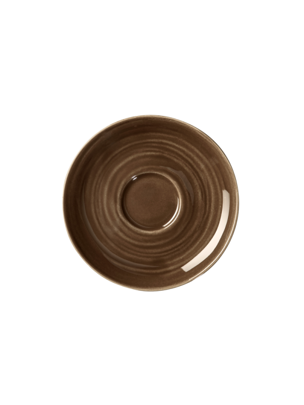 Terra Espressountertasse 12 cm Erdbraun uni