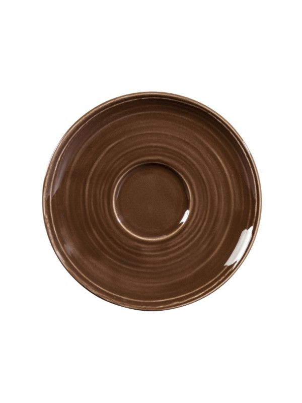 Terra Kombi-Untertasse groß 16,5 cm Erdbraun