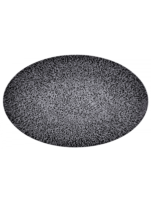Life Servierplatte oval 40x26 cm Molecule Phantom Black