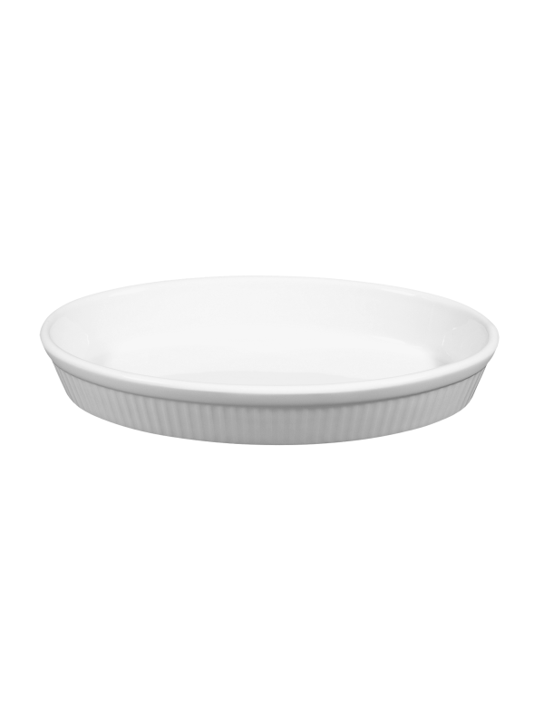 Lukullus Backform oval 24 cm weiß 