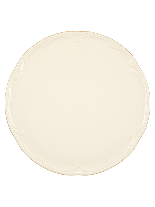 Rubin Tortenplatte 32 cm cream Goldrand