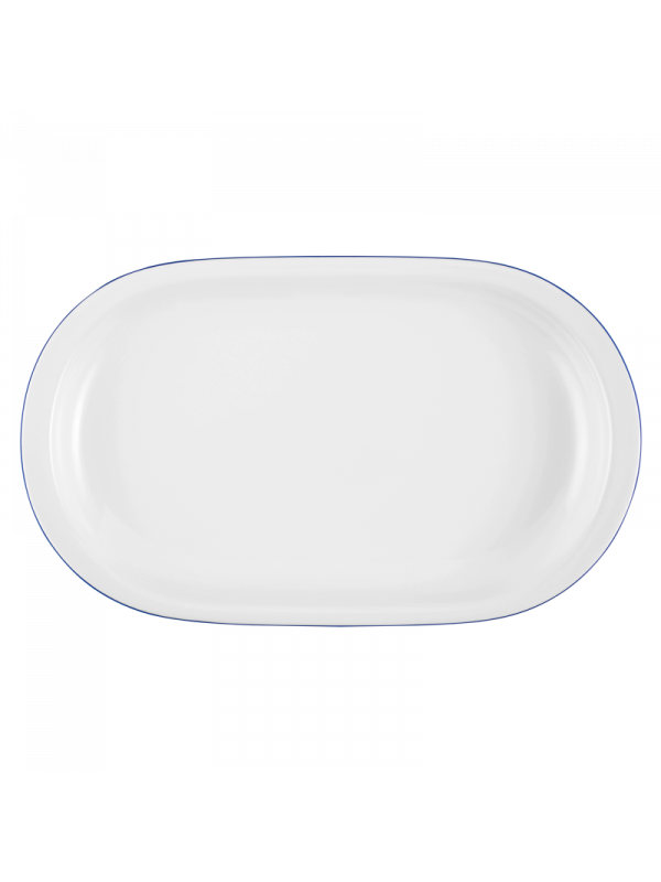 Compact Platte oval 33 cm Blaurand