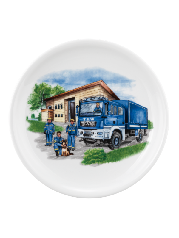 Compact Speiseteller rund 25,5 cm Blaulicht
