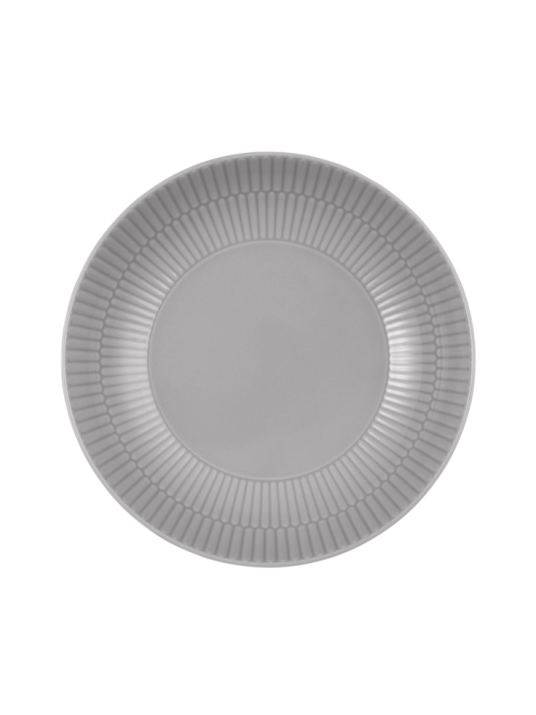 Amina Suppenteller rund 21 cm Silbergrau