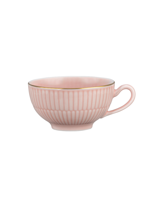Amina Teetasse 0,22 l rosé/Goldrand