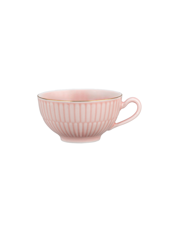 Amina Teetasse 0,14 l rosé/Goldrand