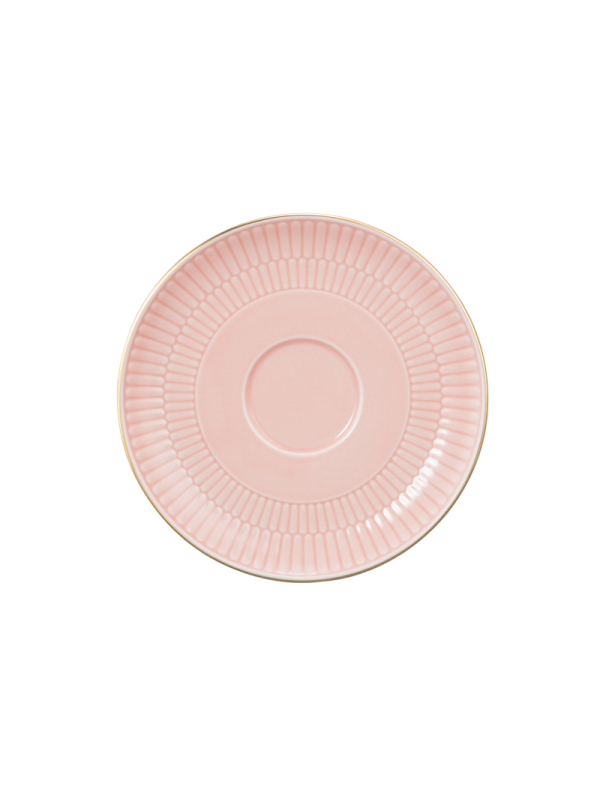 Amina Kombi-Untertasse groß 16 cm rosé/Goldrand