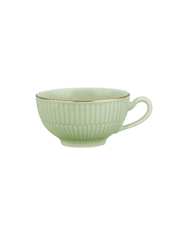 Amina Teetasse 0,22 l seladon/Goldrand