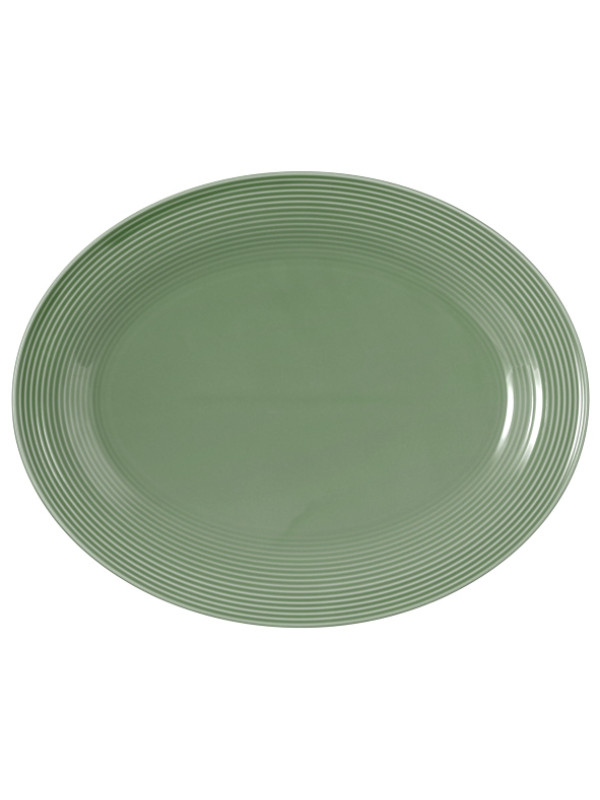 Beat Servierplatte oval 35x28 cm color glaze Salbeigrün