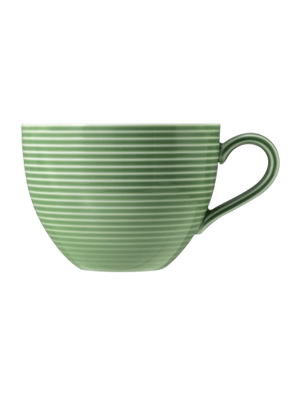 Beat Milchkaffeetasse 0,35 l mit Relief Color Glaze Salbeigrün