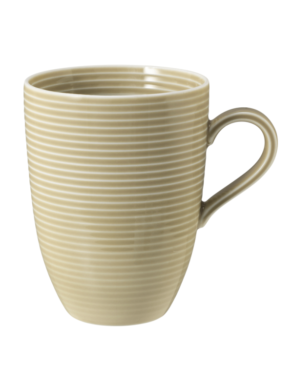 Beat Becher mit Henkel 0,35 l mit Relief Color Glaze Sandbeige