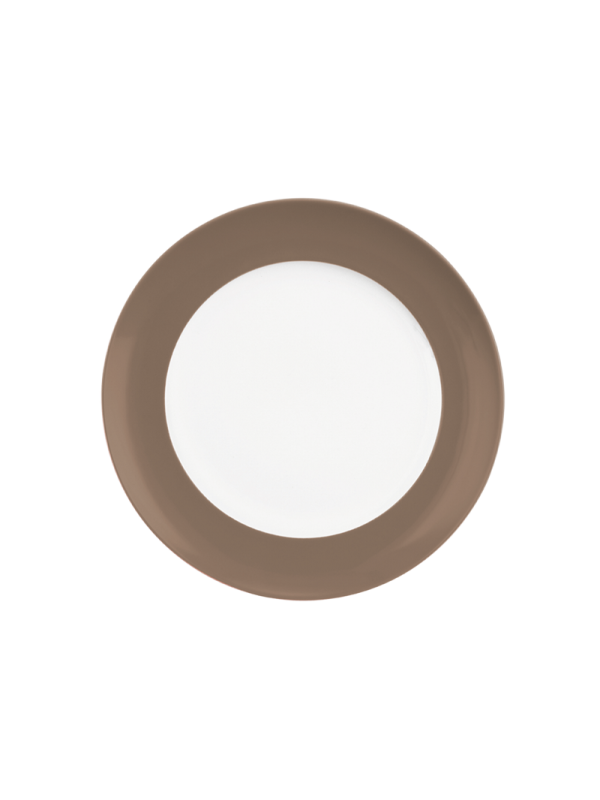 Liberty Frühstücksteller rund 22,5 cm Fahne Pure Colors cocoa brown