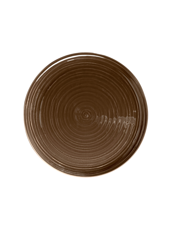 Terra Speiseteller rund 31 cm Erdbraun uni