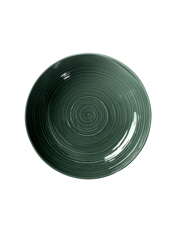 Terra Coupteller tief 26 cm Moosgrün uni