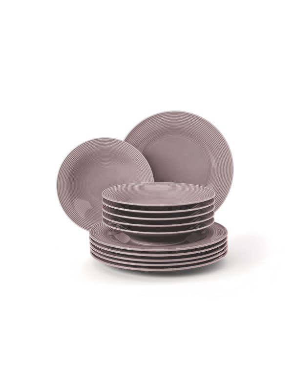 Beat Tafelservice 12-teilig Color Glaze Altrosa