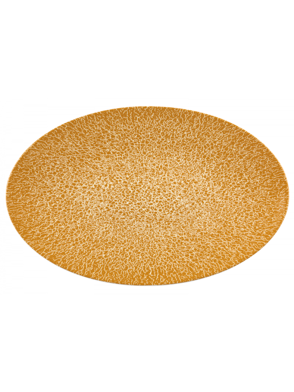 Life Servierplatte oval 40x26 cm Molecule Amber Gold