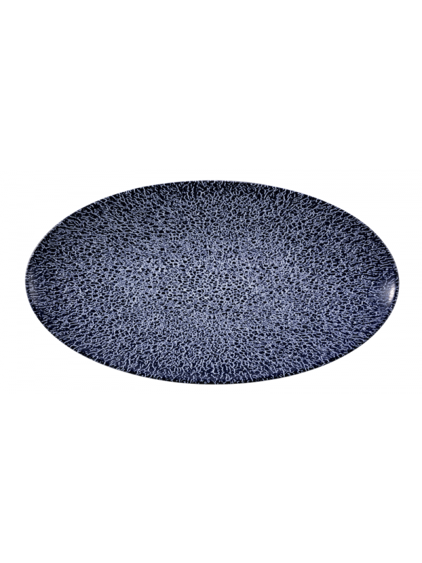 Life Servierplatte oval 33x18 cm Molecule Denim Blue