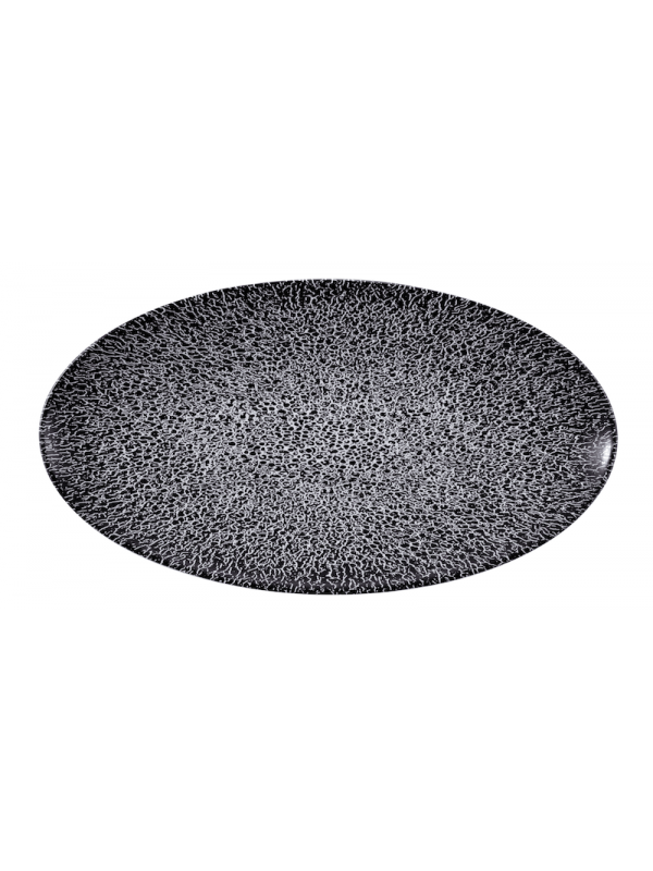 Life Servierplatte oval 33x18 cm Molecule Phantom Black